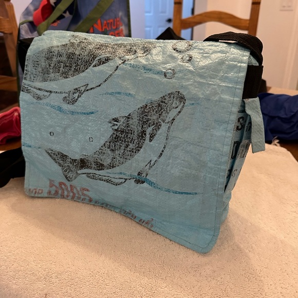 Vintage Gecko Traders Recycled Rice Bag School Bag - Picture 1 of 6